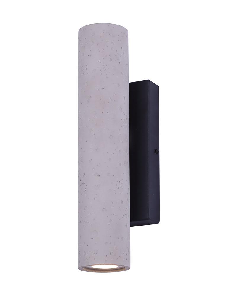 RIVO, LOL518BK, BK (Sand) Color, LED Outdoor Up and Down Light, Cement and Acryl