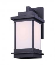 Canarm IOL472BK - AKELLO, MBK, 1 Lt Outdoor Down Light, Flat Opal Glass, 100W Type A, 6.5inch W x