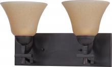 Nuvo 60/1734 - 2-Light Vanity Fixture in Mountain Lodge Finish with Toasted Honey Glass