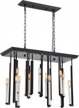 Nuvo 60/5388 - 16-Light Chandelier in Textured Black and Antique Nickel Finish