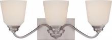 Nuvo 62/368 - Calvin - 3 Light Vanity Fixture with Satin White Glass - LED Omni Included