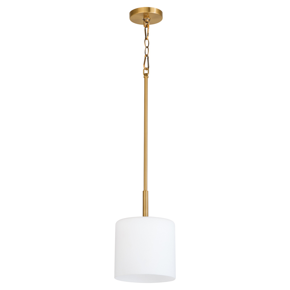 RUTHERFORD 1 LIGHT PENDANT -BRUSHED BRASS