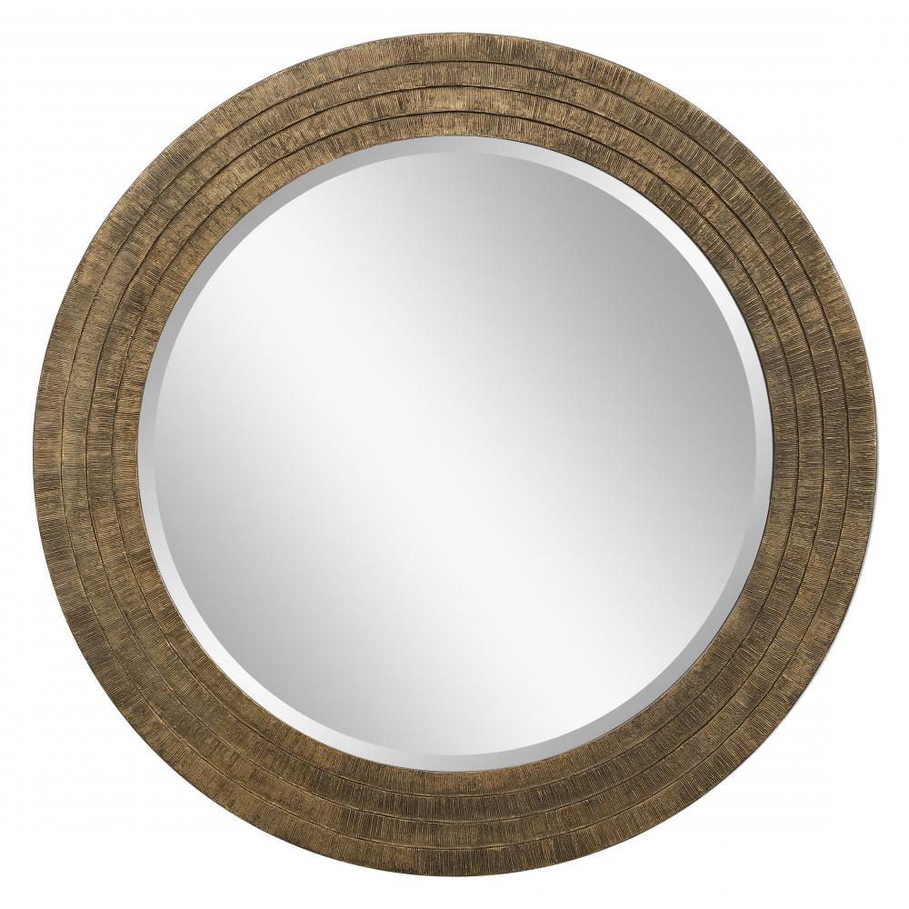 Uttermost Relic Aged Gold Round Mirror