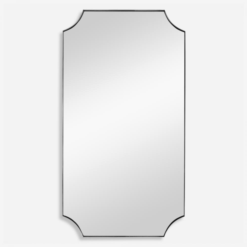 Uttermost Lennox Nickel Scalloped Corner Mirror