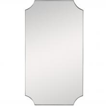 Uttermost 09727 - Uttermost Lennox Brass Scalloped Corner Mirror