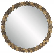 Uttermost 09761 - Uttermost Dinar Round Aged Gold Mirror