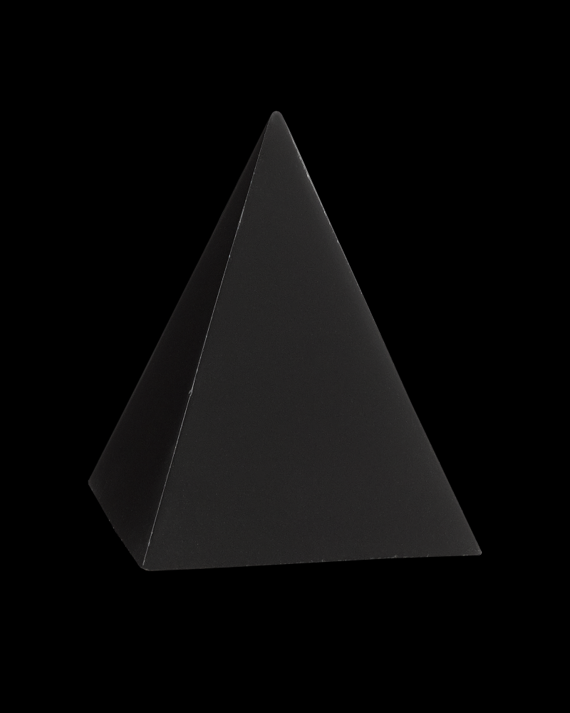 Black Small Concrete Pyramid