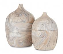 Currey 1200-0420 - Gray Marbleized Box Set of 2